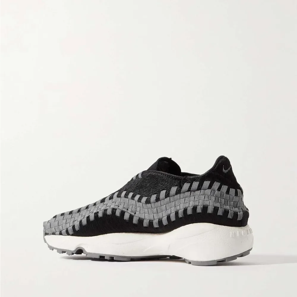 Nike | Air Footscape grosgrain-trimmed calf hair sneakers